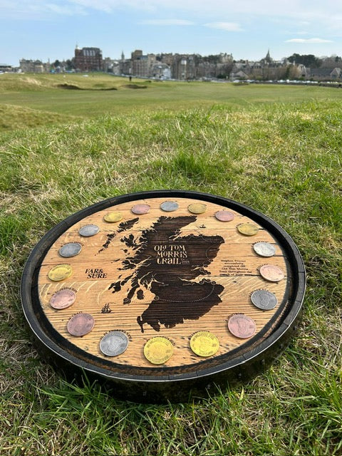 Old Tom Morris Trail Whisky Cask Lid Display
